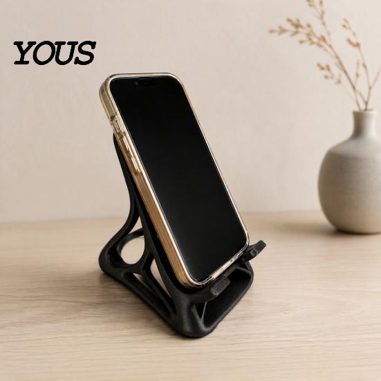 Cell Phone Stand for Desk 3D Printed Holder, Desktop Mobile Stand, Hollow Design Office Accessories Universal Smartphone Organizer Living Room
