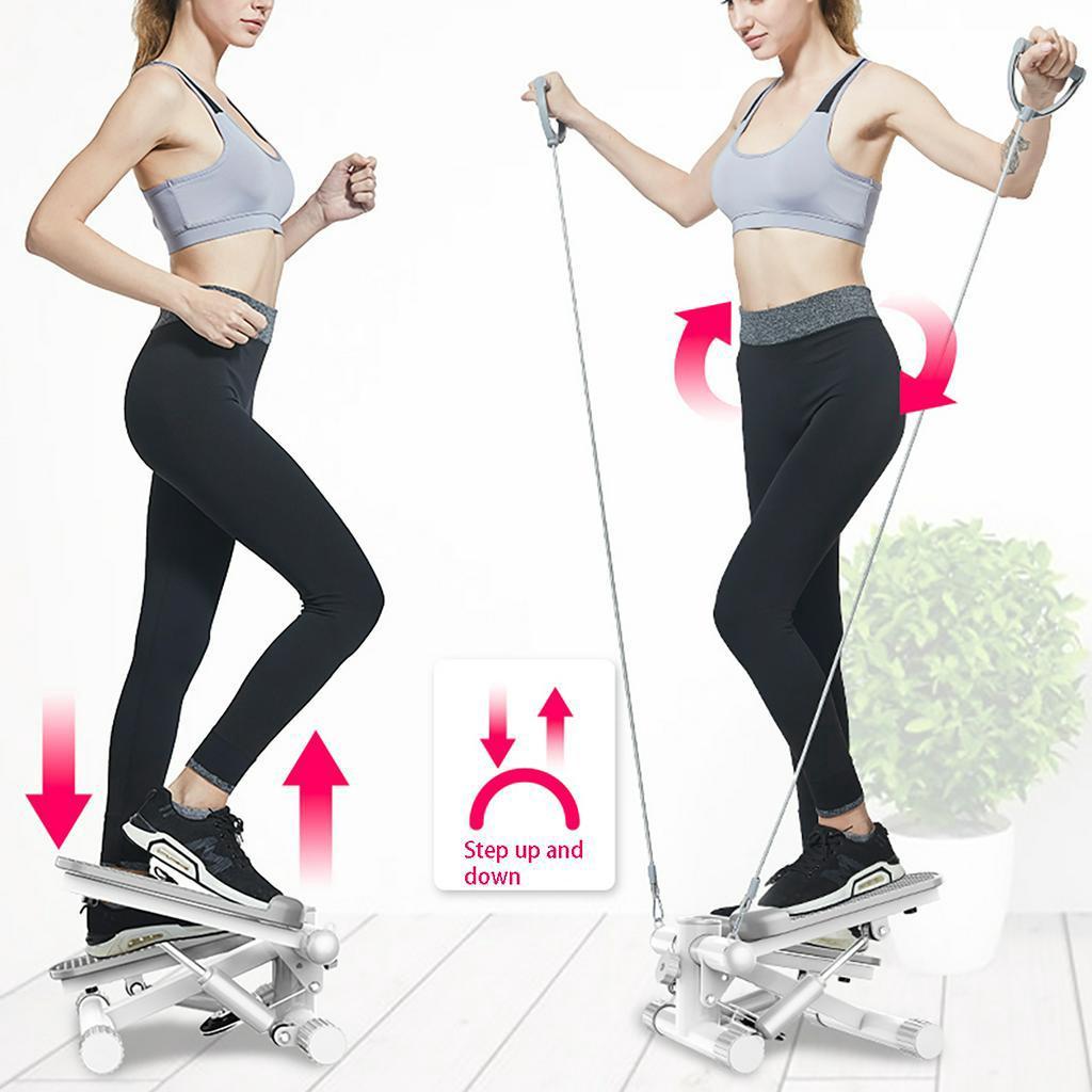 430 X 210 X 330 Mm Foot Pedal Exercise Stepper With Rope And Mat Mini Health Recovery Pedal Exerciser Cross Trainer Stepper