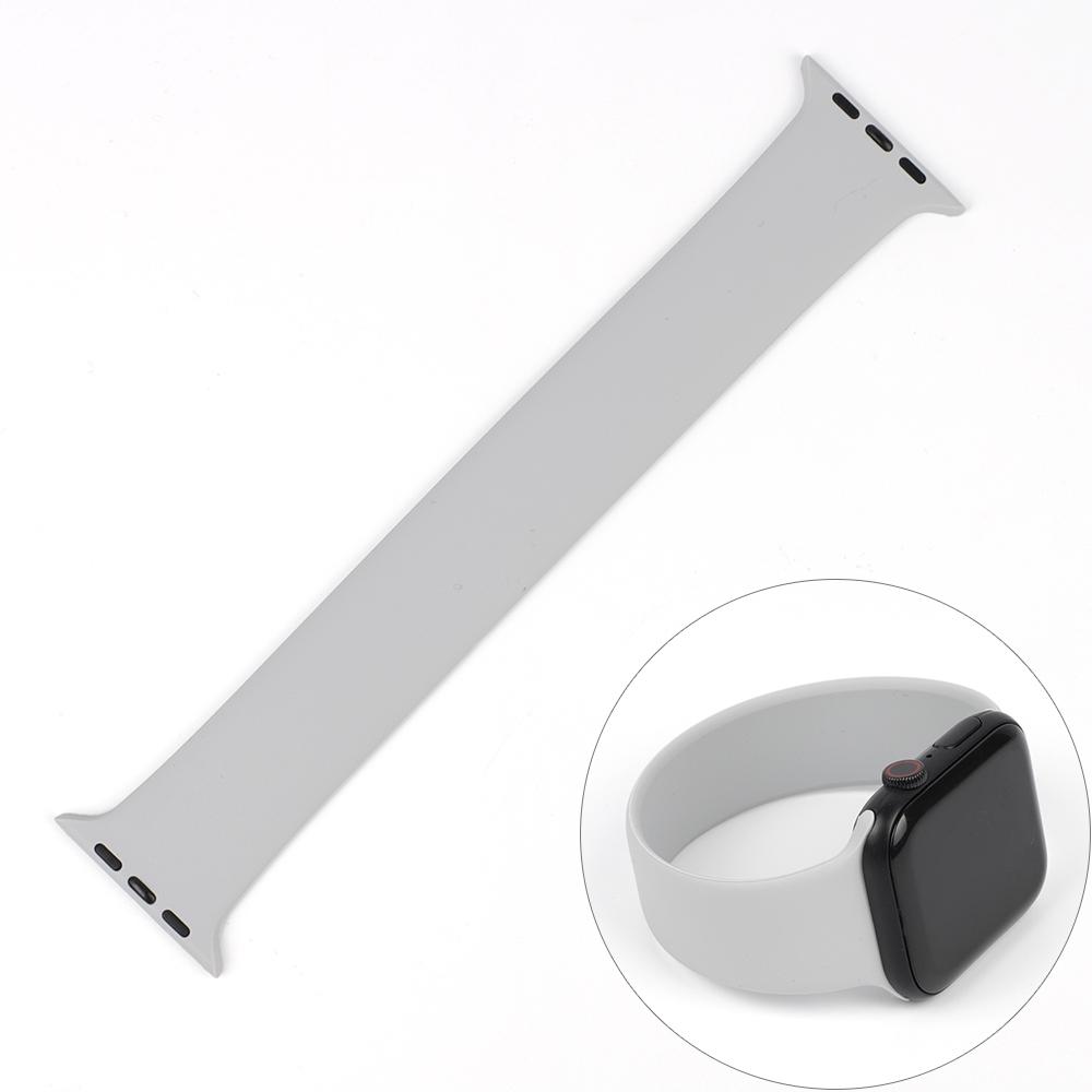 

Silicone Loop Watchband 42mm 38mm 40mm 44mm Belt Bracelet Sport Wristband Replacement Watch Strap for Watches SE 6 5 4 3 2 1 for 42mm and 44mm сірий колір