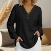 Autumn and Winter New Style - Fashionable Casual V-neck Button-up Long-sleeved