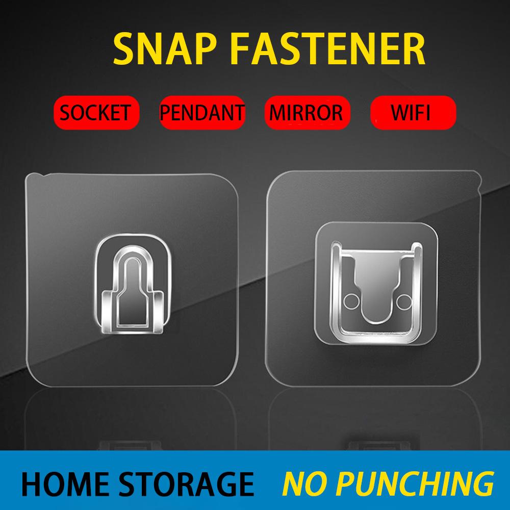 Xiaomi 20PCS Double Sided Adhesive Wall Hooks Invisible Traceless Snap Wall Hook Home Holder Bathroom Kitchen Bedroom Hook Kit