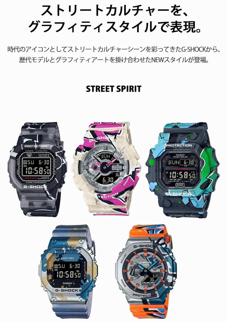 Armbanduhr Metallgehäuse Schraubboden Street Spirit Serie Schwarz Matt Skelett [Casio] G-Shock [] DW-5000SS-1JR Herren