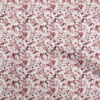 Cotton Flex Dark Rose Brown Fabric Water Color Sewing Craft Projects Fabric Prints By Yard 40 Inch
