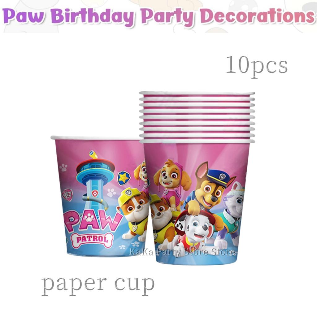 Paw Patrol Birthday Party Decor Dog Skye Disposable Tableware Tablecloth Cup Plate Baby Shower Kids Gift Girl Boy Party Supplies