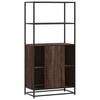 Highboard in Brown Oak Look 26.8  x 13.8  x 54.7  (L x W x H) Engineered Wood & Metal