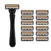 3-layer Stainless Steel Blade Men Razor Washable For Travel For Home Shaver Manual Shave Razors For Daily Face Care