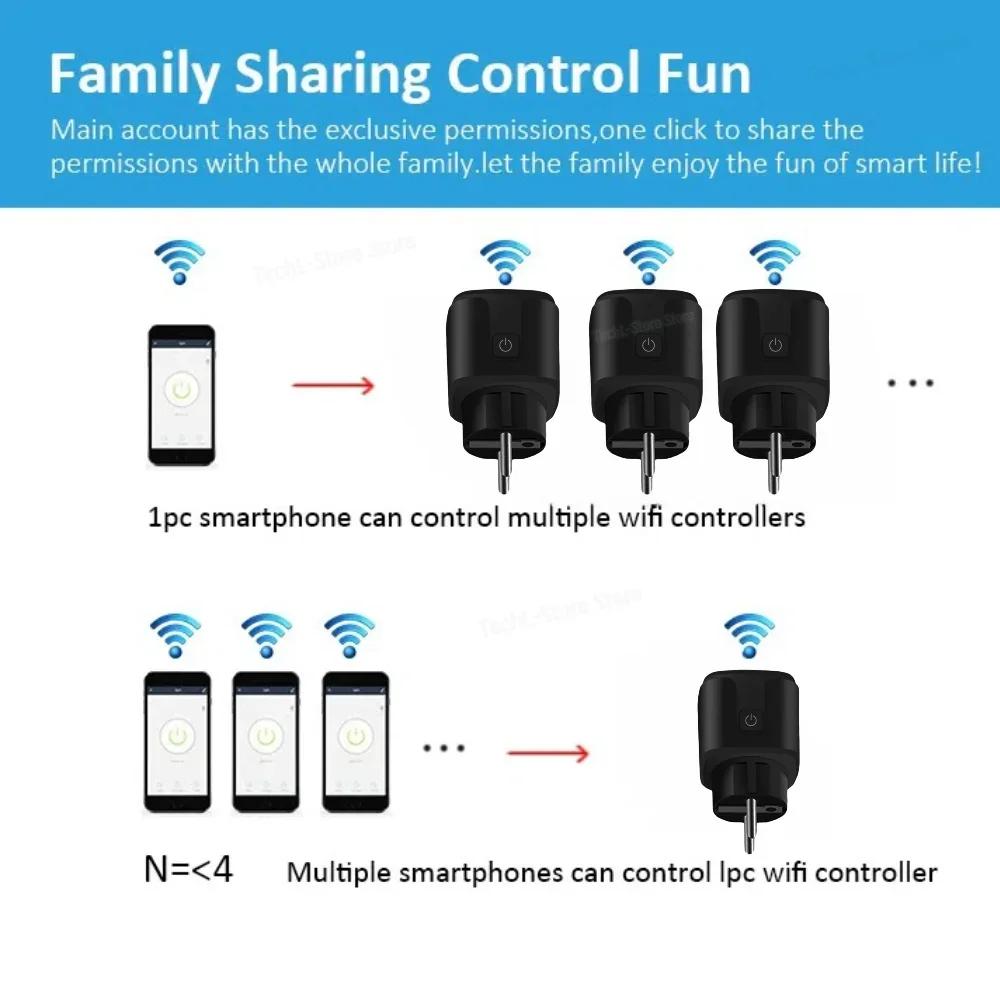 433MHZ RF WIFI Remote Control Switch Wireless Electrical Sockets AC 220V 15A Single Plug and Transmitter for Home Appliance Led
