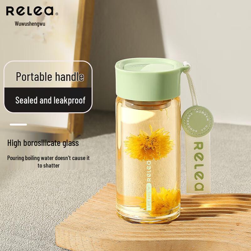 RELEA Glass Tea Infuser Cup