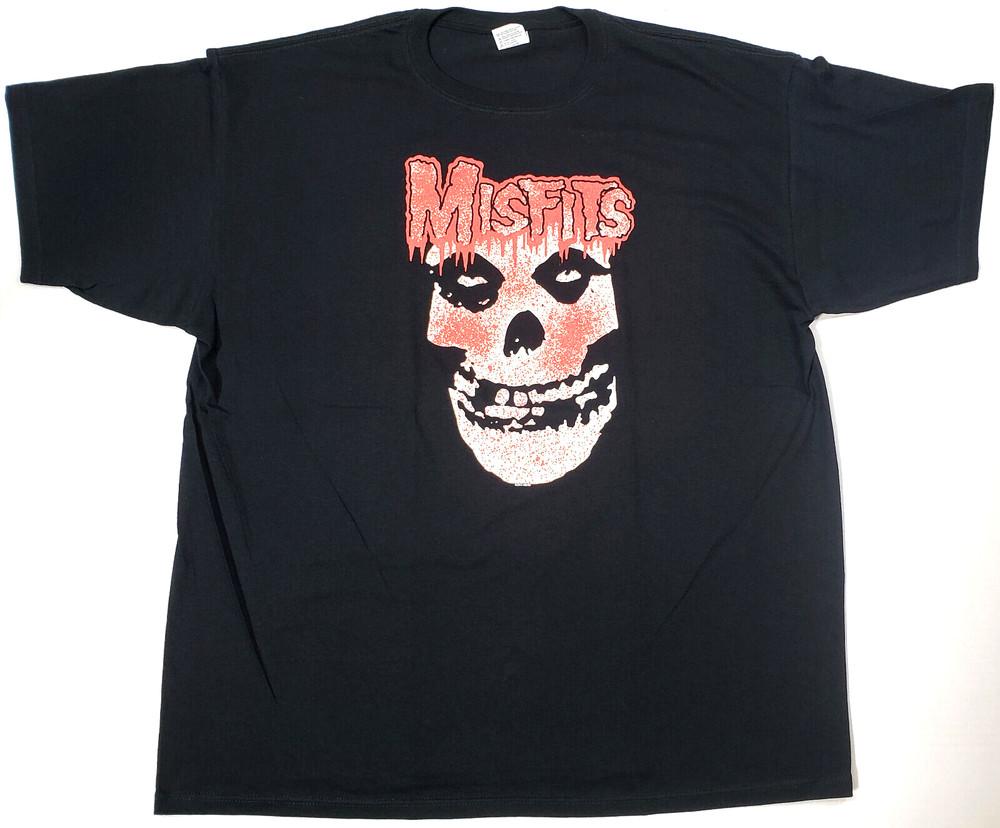 MISFITS Bloody Skull T-shirt Licensed Horror Punk Rock Tee Men's 2XL Black New Unisex T-Shirt