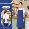 Custom Logo Waterproof Canvas Apron for Restaurant, Dessert, Milk Tea Shop, and Barista