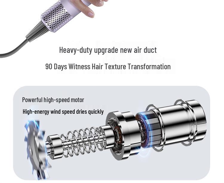 Bladeless High-Speed Hair Dryer, Cold/Hot Air, Negative Ion Technology, 110,000 RPM.