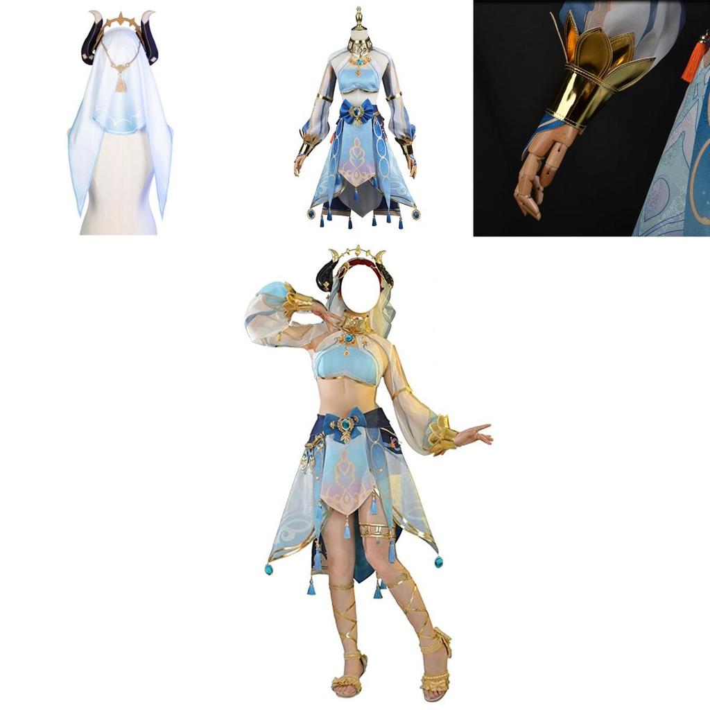 Elastic And Lightweight Genshin Impact Nilou Cosplay Costume For Party And Role Play