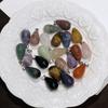 3Pcs Natural Stone Teardrop Pendants 14×25mm Gemstone Charms With Silver Bail, For DIY Necklace Jewelry Making
