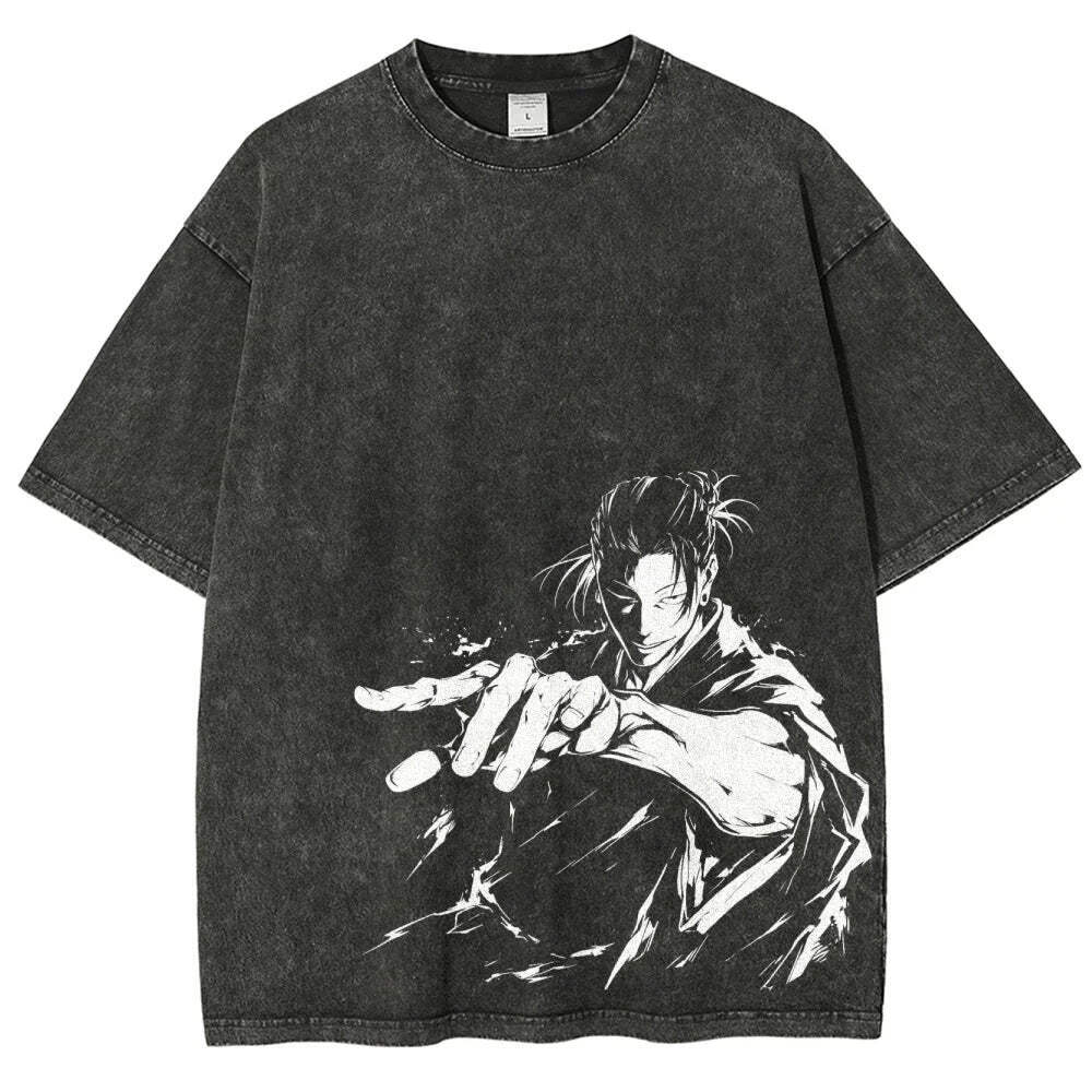 Anime Jujutsu Kaisen Gojo Satoru T Shirts Washed Men Women Cotton Harajuku T-Shi