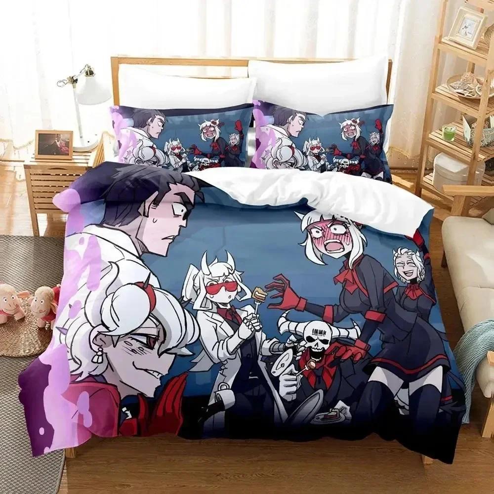 Anime Game Helltaker Bedding Set Single Twin Double Queen King Cal King Size Bed Linen Set