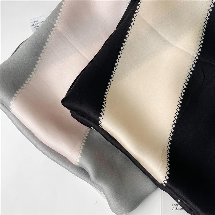 Silk Silk Scarf Women'S Spring, Summer, Autumn And Winter Georgi Satin Mulberry Silk V-Shaped Scarf Shawl Dual-Purpose Manufacturer Elegant