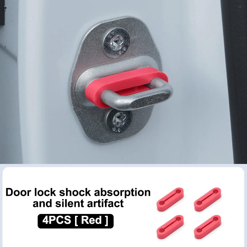 4PCS Universal Car Door Shock Absorber Soundproof Deadener Anti-Vibration Buffer Pad Cushion Vehicle Door Shock Absorber Buckle
