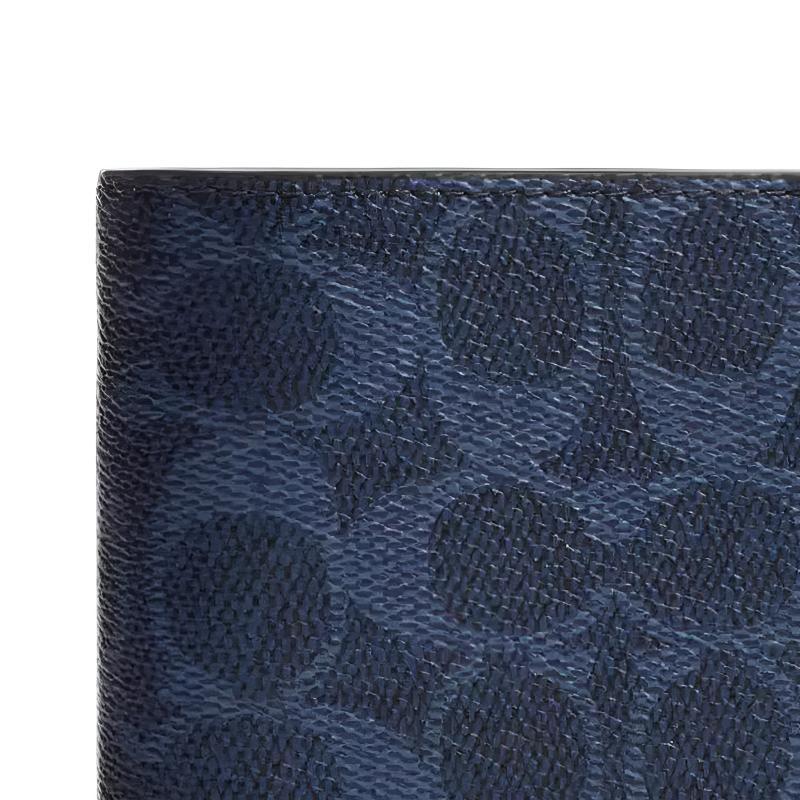 COACH ogo Print Coated Canvas Wallet Men's Blue blue