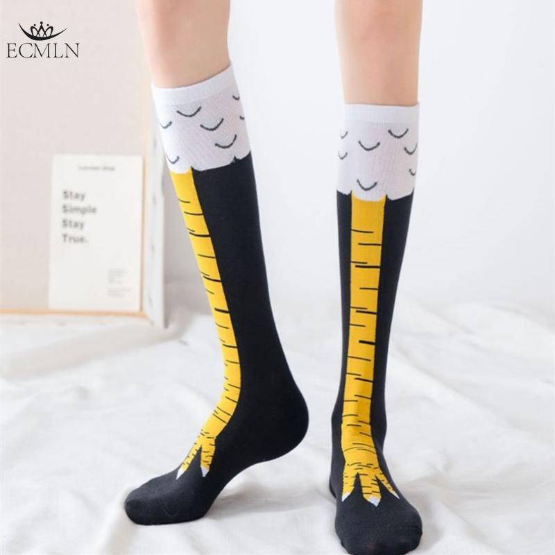 Funny 3D Cartoon Chicken Socks Knee-High Animal Socks for Women Novelty Chicken Feet Design Funny Socks for Cosplay Hen Party & Gifts