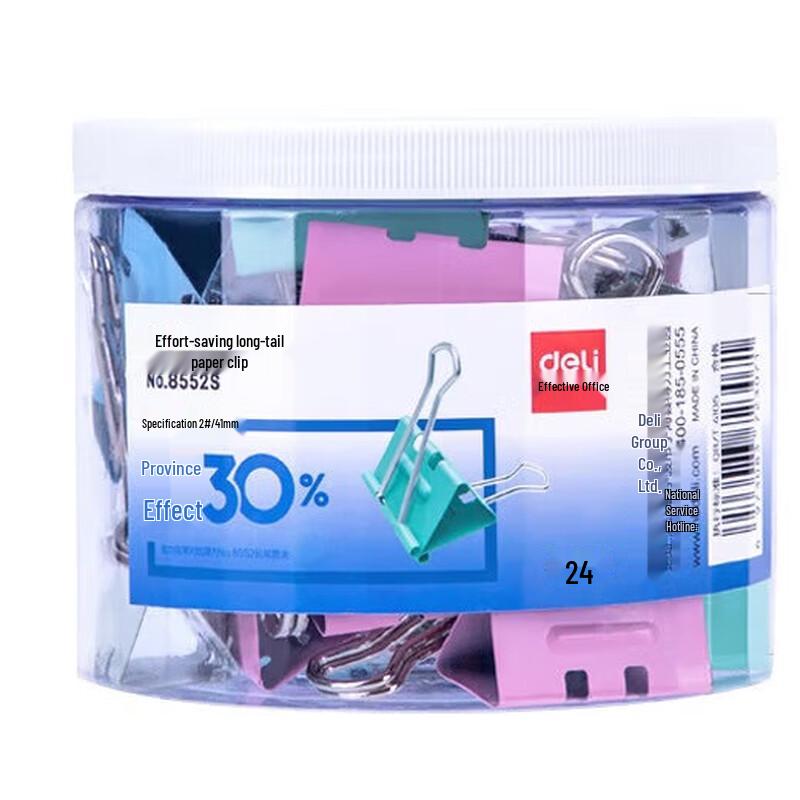 Deli Assorted Color Binder Clips