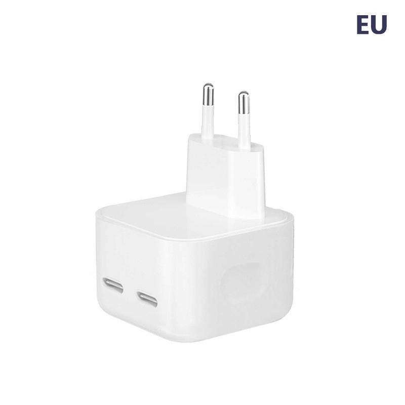 Usb Type C Charger 50W Dual Pd Portable Usb C Charger Support Type C Pd Fast Charging For Iphone 15 14 13 12 Pro Max 11 X Tablet