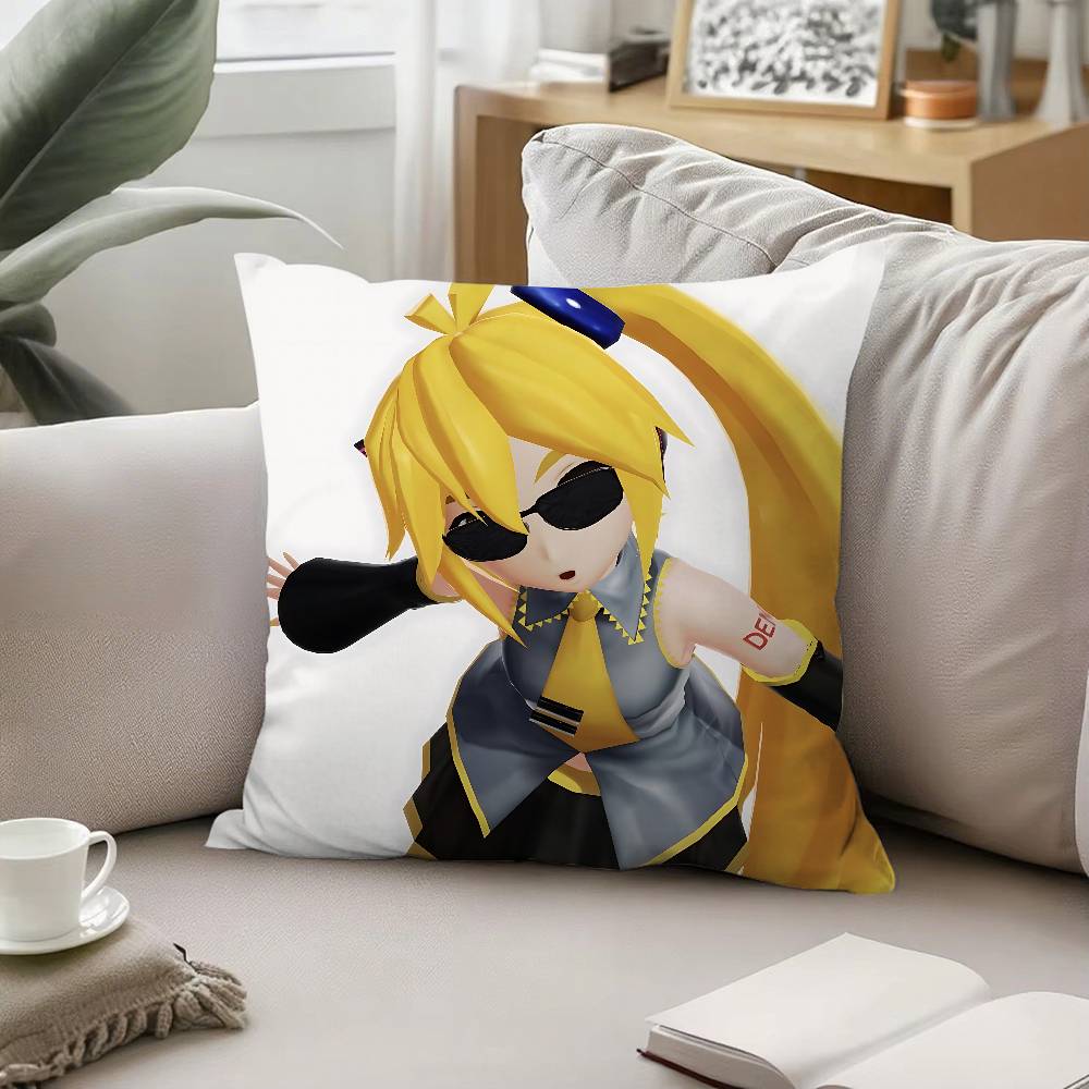 Cute Singer A-Akita Neru Pillow Case Cushion Cover Soft Cute Throw Pillow Case For Car Sofa Pillowcase Polyester With Zipper