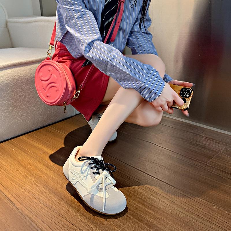 Retro Dexun shoes women's 2025 new spring soft-soled sports shoes design sense casual shoes contrasting colors Forrest Gump shoes