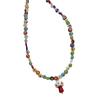 Handcraft Retro Styles Necklace With Vibranting Glass Beads and Unique Mushroom Charm for Fashion Enthusiasts Daily Use