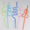 Eco-friendly PETG Crystal Shaped Straws - Creative, Cute, Disposable Party Tubes