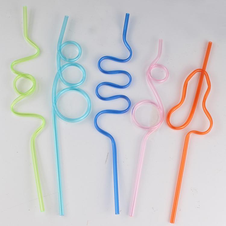 Eco-friendly PETG Crystal Shaped Straws - Creative, Cute, Disposable Party Tubes