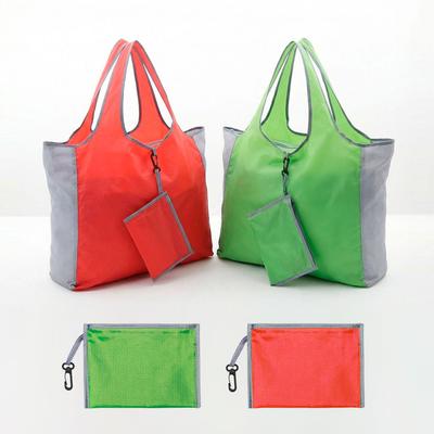 Usbee Two-Tone Large Size Foldable Shopping Bag Portable Market Bag Shoulder Bag Market Bag