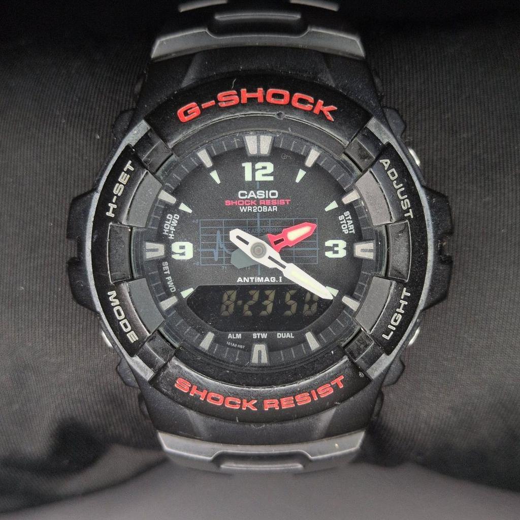 Used CASIO G-SHOCK Ana-Digi Watch G-100 51558 Working Condition