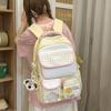 Schoolbag new schoolbag high value dopamine cute female backpack campus middle and high school students large capacity backpack pain bag