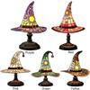Witch Hat Lamp LED Creative Table Lamp Resin Witch Hat Light Ornament Bedside Lamp for Living Room Home Bedroom Decoration