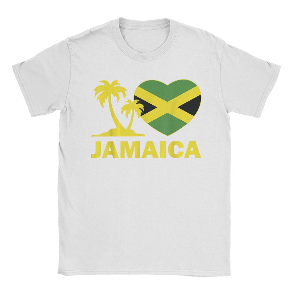 Oversized TShirt JamaicaShirt I Love Jamaican Flag Heart Women Unisex Kid Girls TShirt100 Cotton TShirts for Unisexs Summer Tops