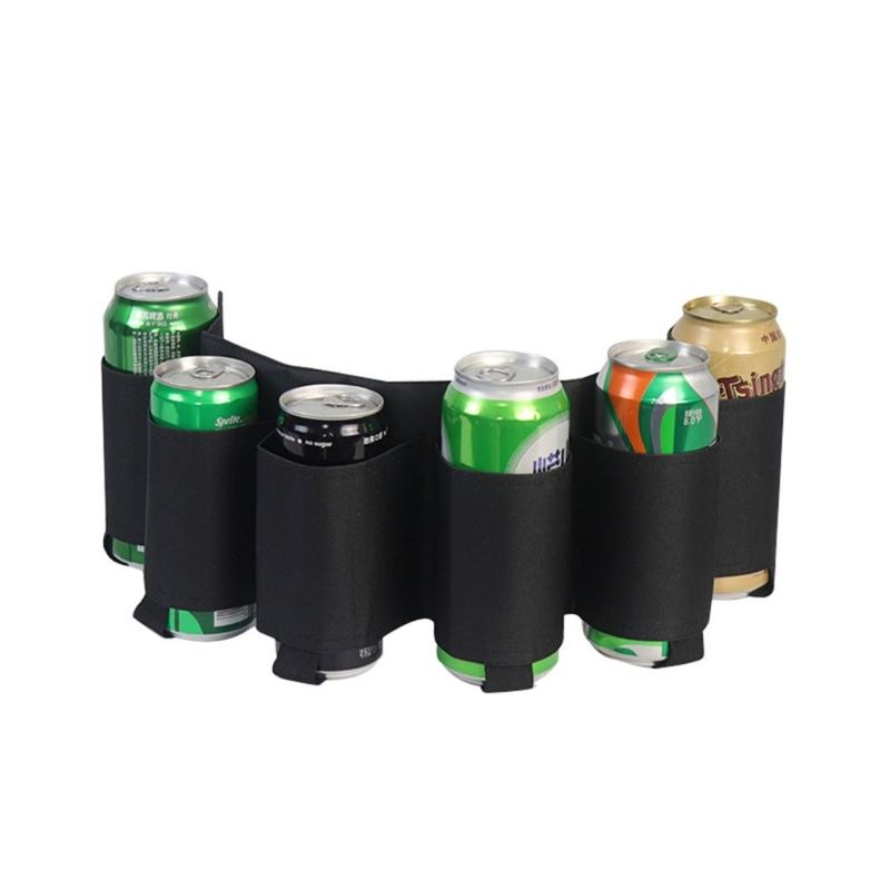 Adjustable Beer Waist Pack Beer Belt, 6 Pack Beer Holsters Beverages Belt Holder