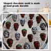 3 Pack 10 Cavities 3D Skull Ice Cube Mold Silicone Tray Maker Halloween Party Baking DIY Tools for Whiskey Cocktail Drinks