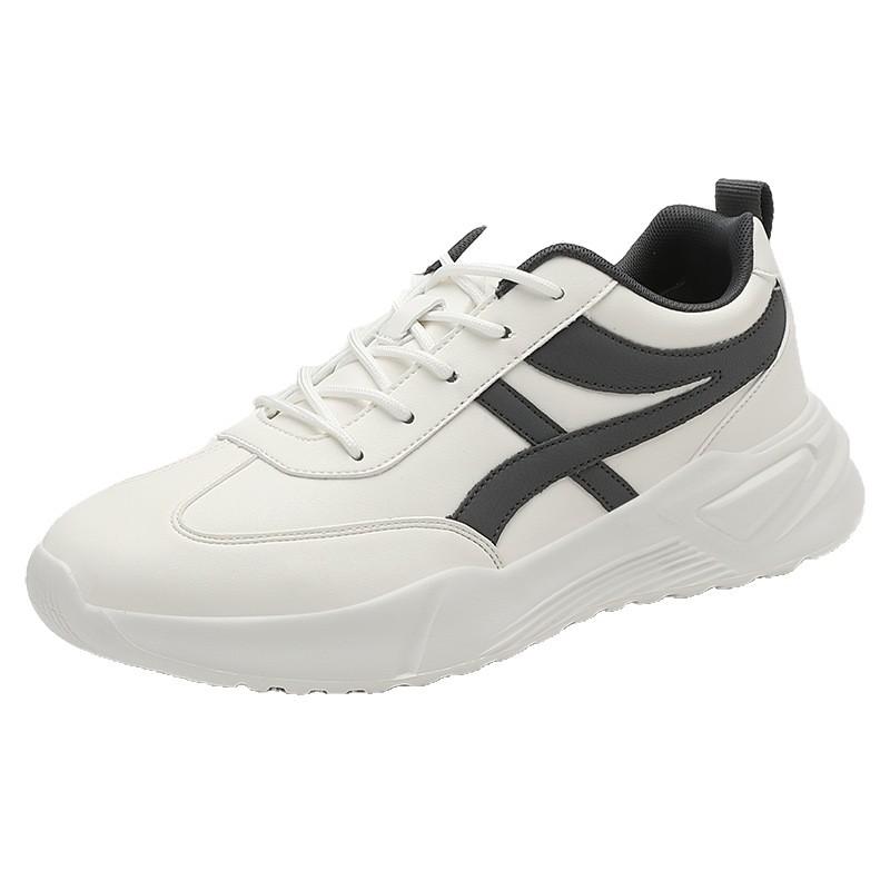 Autumn and winter large size 46 new foreign trade leather surface light shock absorption casual men's shoes versatile sports soft sole running shoes