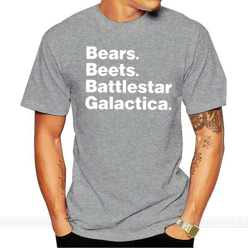 BEARS BEETS BATTLESTAR Office Dwight Schrute Dunder Mifflin T-Shirt SIZES S-5X male brand teeshirt men summer cotton t shirt