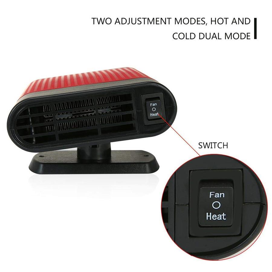 12V 150W Car Auto Heater Hot Cool Fan Windscreen Windshield Demister Defroster