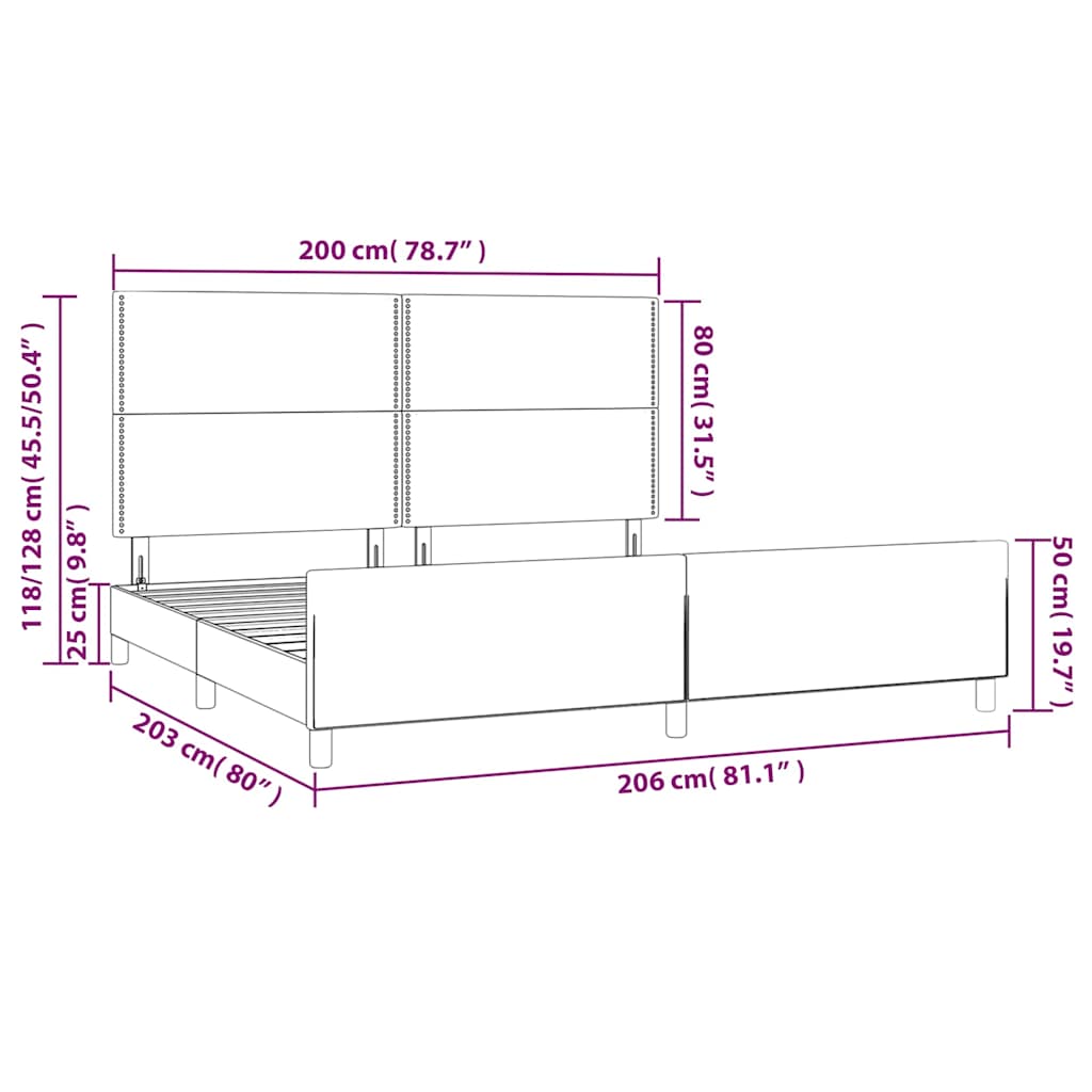 Bed Frame without Mattress Dark Green 200 x 200 cm Velvet