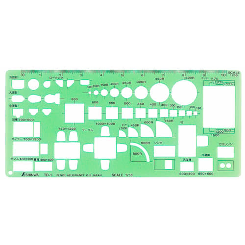 

Shinwa Sokutei Template Furniture Ruler 66007