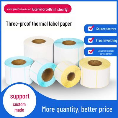 Durable Thermal Paper Adhesive Stickers for Logistics (100x150)