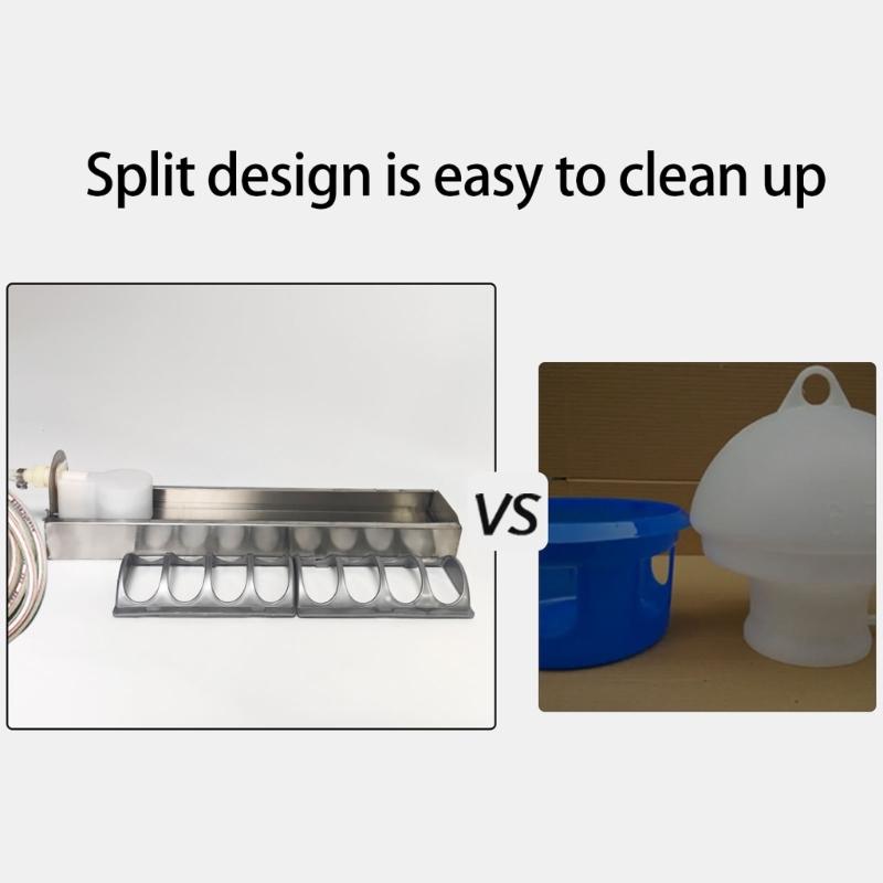 Stainless Steel Automatic Chicken Waterer For Poultry Durability Easyly Clean Perfect For Home Or Farm Use