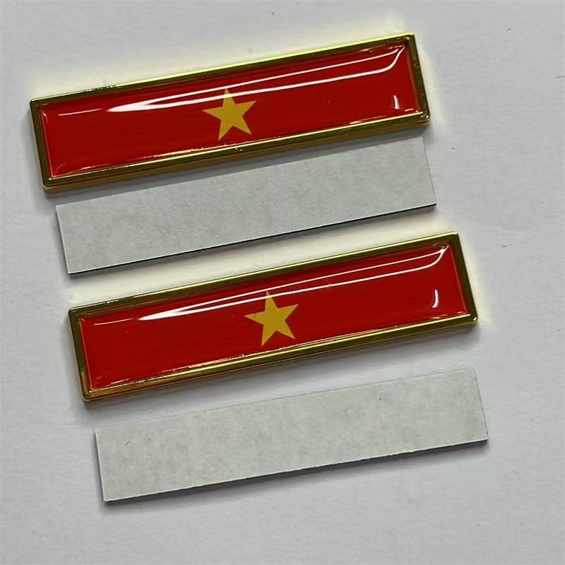 Car Metal Chinese National Flag Fender Sticker Emblem Modification Metal Sticker National Flag Mini Pair Installation Resin Side Emblem