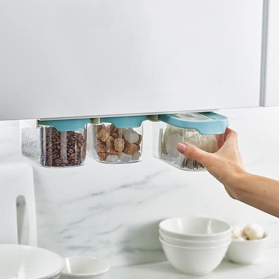 Joseph Joseph Storage Container Canister 900ml 3 Piece Set Light Opal 81111 [Genuine Product] Under-Cabinet (Cupboard Store)