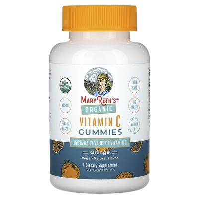Organic Vitamin C Gummies, Orange, 135 Mg, 60 Gummies (45 Mg Per Gummy)