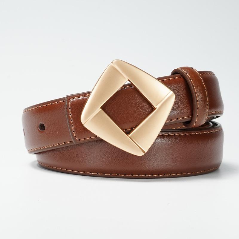 Belt  Women's Smooth Buckle  Thin Belt  Women's Dress  New Decorative Skirt  Fashionable and Versatile Women's Pants Women