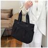Bitcuem Women's Large Capacity Lightweight A4 Tote Bag, Waterproof, 2-Way, Perfect for Commuting, School, Travel, Shopping, and Walking (Black)