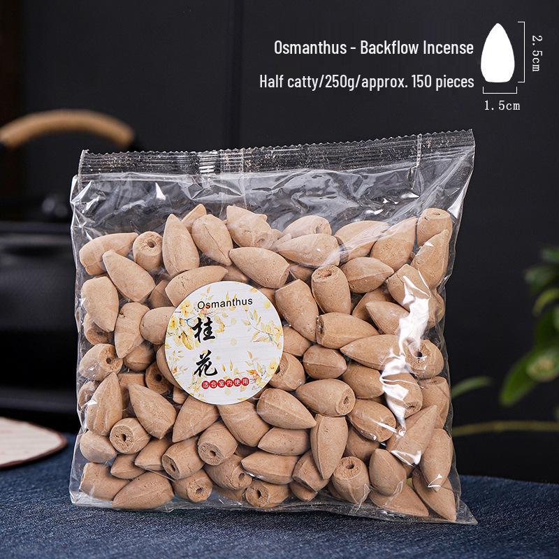 150-Piece Backflow Incense Cones Pack, 250g - Sandalwood & Agarwood for Home & Bedroom
